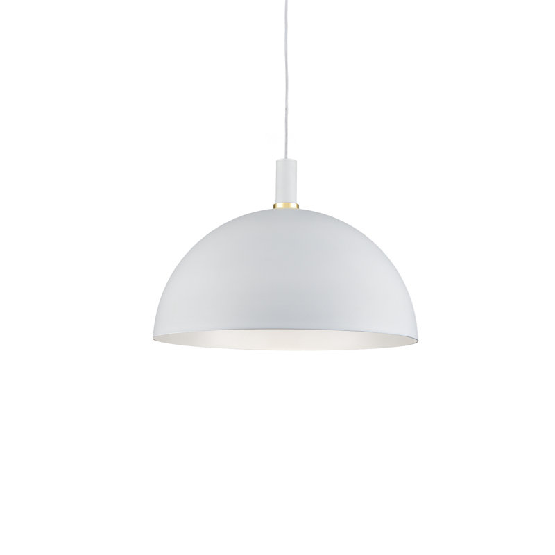 Archibald 1 - Light Single Pendant, White, 16" H x 24" W x 24" D