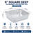 VeZee 8" Square Deep Aluminum Foil Pans for Baking Food Storage & Catering | 200 Pack