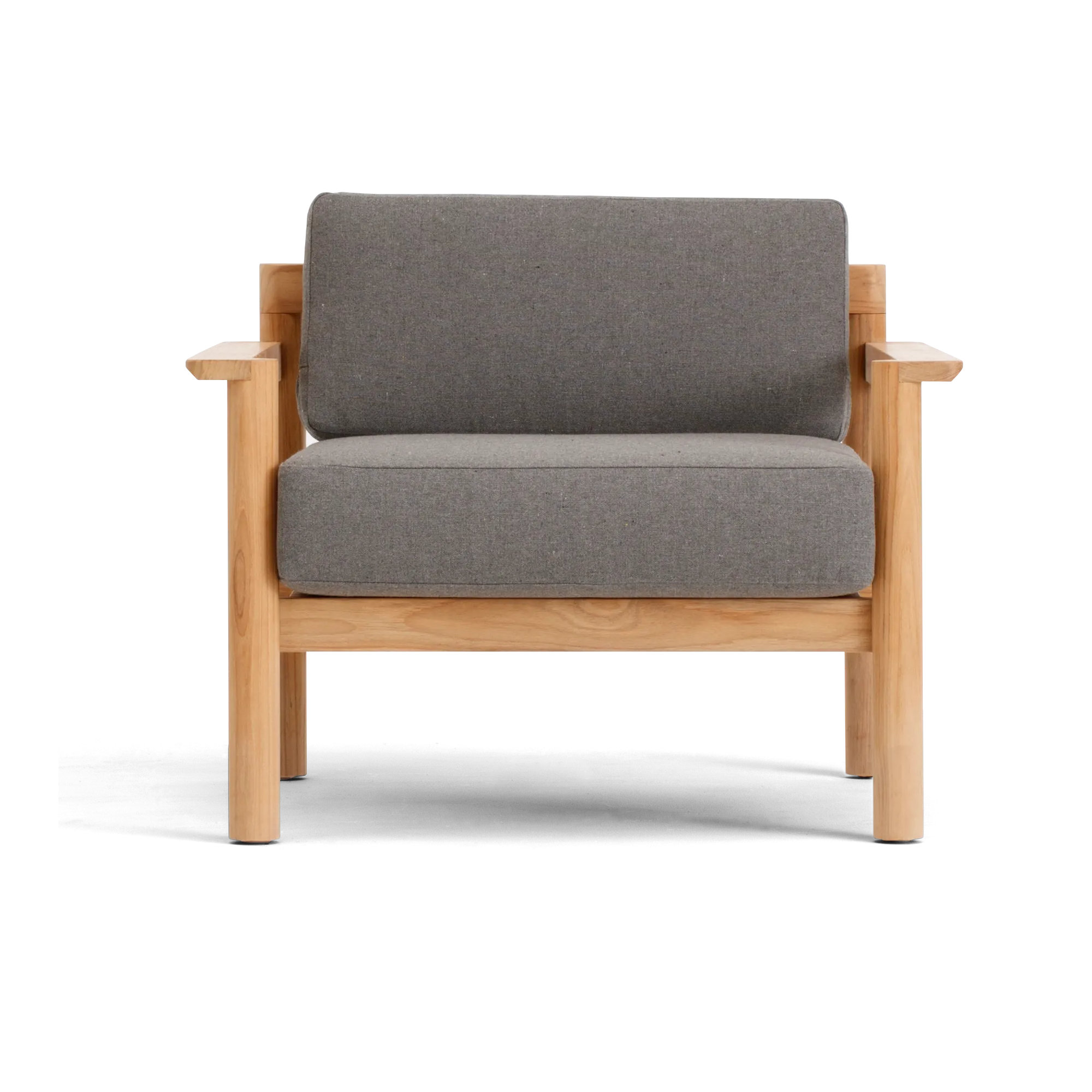 Haven Teak Outdoor Lounge Chair , Sunbrella® Cushions Included, Sunbrella Greystone