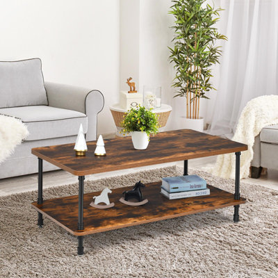 Table basse à 4 pieds avec rangement Denareus