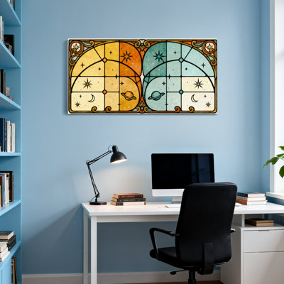 Motif céleste tendance avec planètes et étoiles