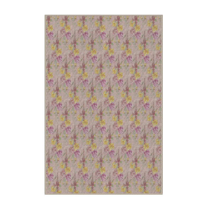 Tapis rose à motif floral Jolyon, Rectangle 7 pi x 10 pi