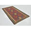 Tapis de zone en laine noué la/rouge 3 pi 6 po x 6 pi 8 po one-of-kind-the main Lorain