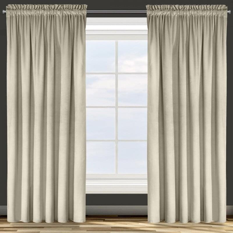 Rosa Blackout Single Curtain, Beige, Width 250  x Drop 140 cm