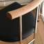 Chaise d'appoint à lattes noires (ensemble de 2)
