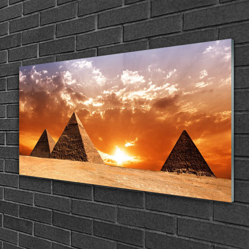 Pyramids - No Frame Print on Glass