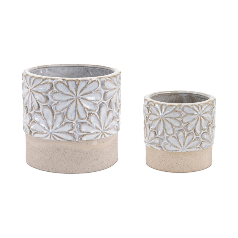 Pot de fleurs en céramique (ensemble de 2)