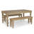 Braydan 3 Piece Solid Wood Dining Set - Rustic Natural-125811751