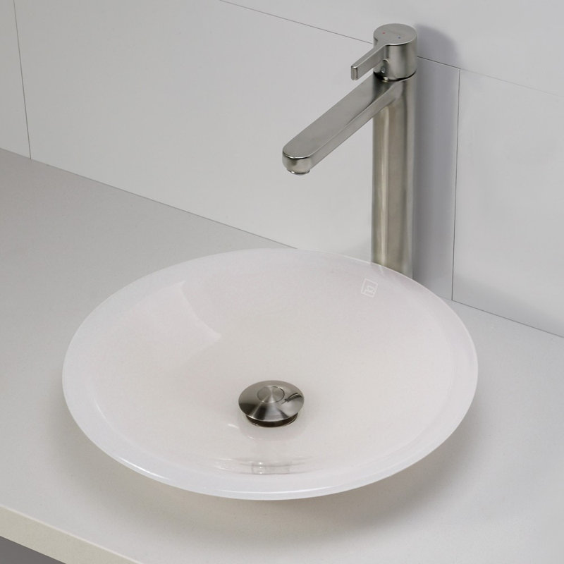 Lavabo de salle de bain vasque circulaire en plastique Nadine Incandescense, Brume