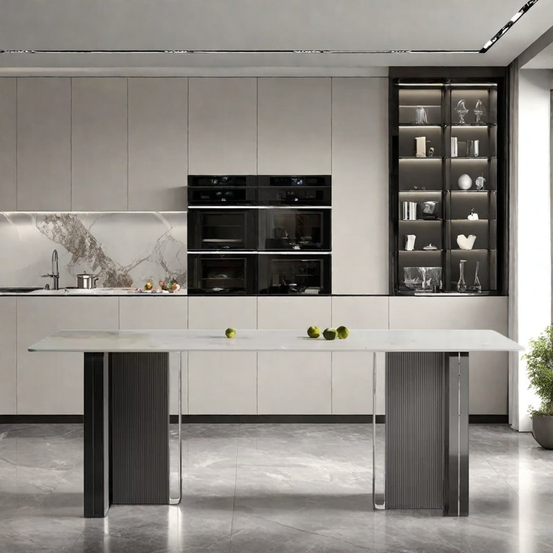 Table de salle à manger de style italien, H 29,52 po x L 59,05 po x l 31,49 po