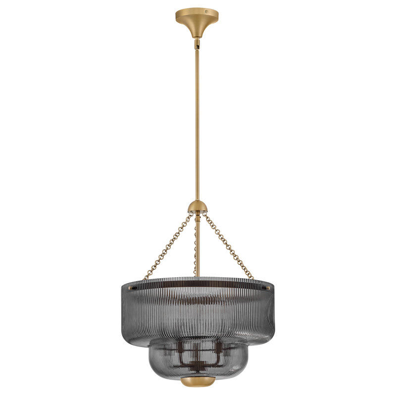 Grand luminaire suspendu Hinkley Adella, 5 lumières, H 23 po x l 19 po x P 19 po, Gris