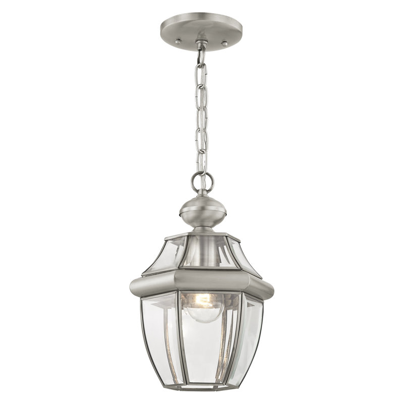 Alexavier Outdoor Hanging Lantern, Brushed Nickel