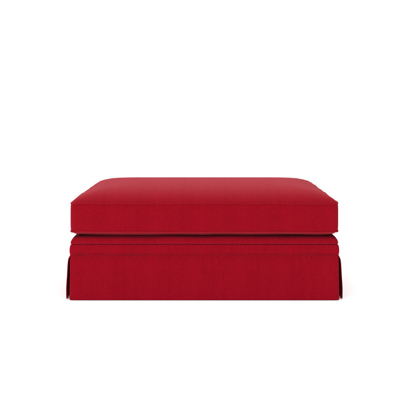 Repose-pieds rembourré avec rangement Shelby, Bayou flamme, toile