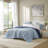 Reversible Modern Bedding Set With Breathable Blue Nylon Shell, Queen/full