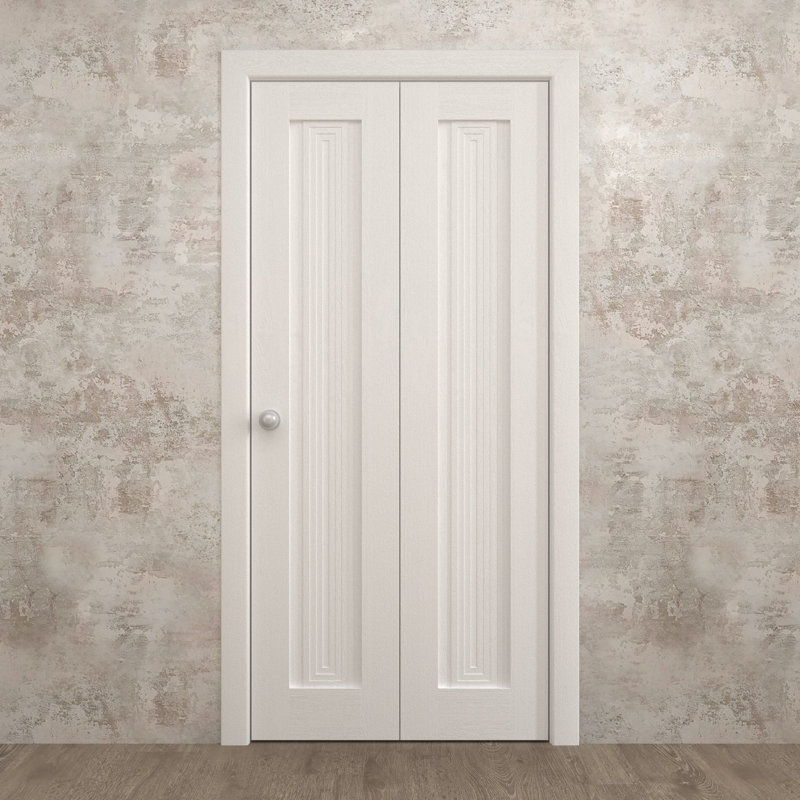 Portes coulissantes pour garde-robe pliante Ego 5006, Chêne blanc peint, 84 po x 84 po