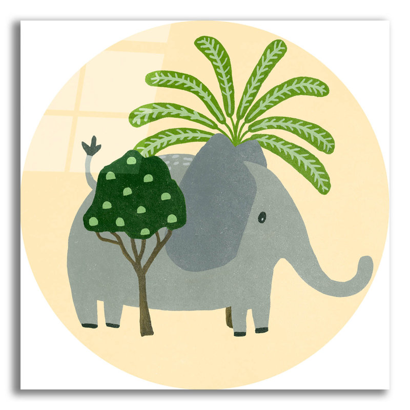 Indigo safari «Lil Wild Ones Collection C» par Regina Moore, art mural en verre acrylique, H 36 po x l 36 po x P 0,2 po