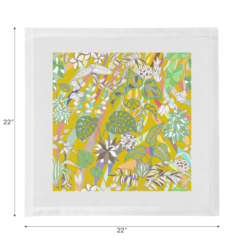 Cotton Blend Square Napkins, Dijon