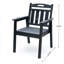 Ensemble de chaises de terrasse en PEHD pour l'extérieur, nécessitant peu d'entretien - pour les jardins, les cours et les terrasses - noir (dossier vertical)-1497219486
