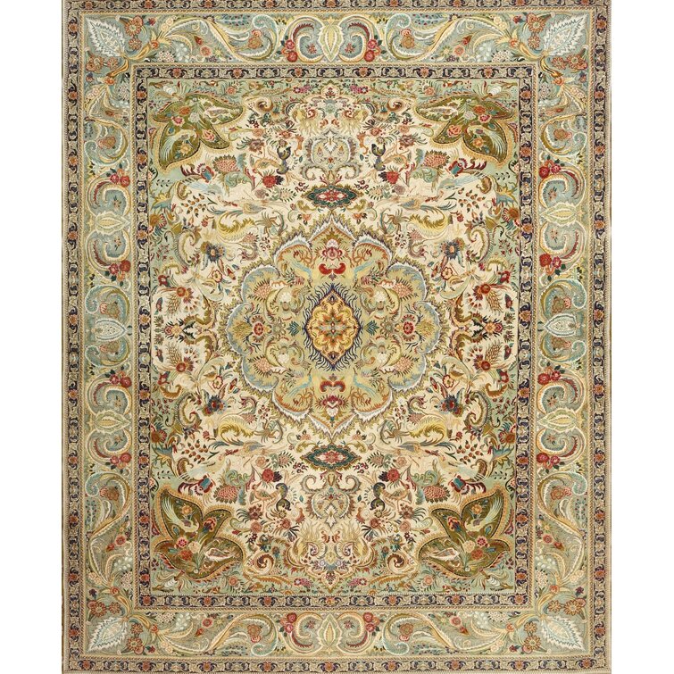 Bridie Oriental Beige/Green Area Rug