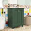 Meuble-lavabo autoportant moderne avec lavabo en céramique, charnières à fermeture douce et tablette réglable-2000584406