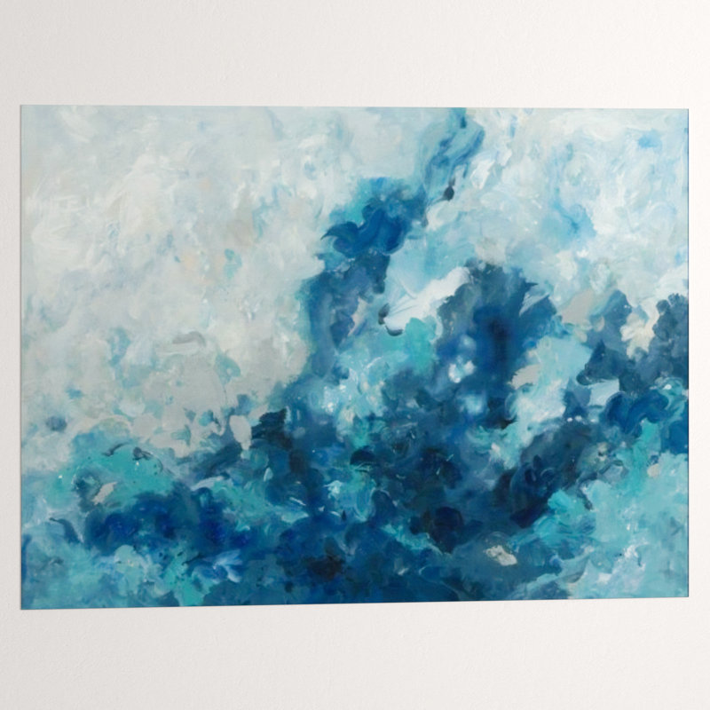 City Of Aqua Print by Jean Kenna, Gilded Silver, 30" H x 40" W