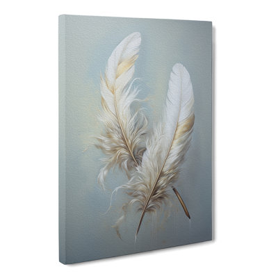 Feather Classicism - Wrapped Canvas Print