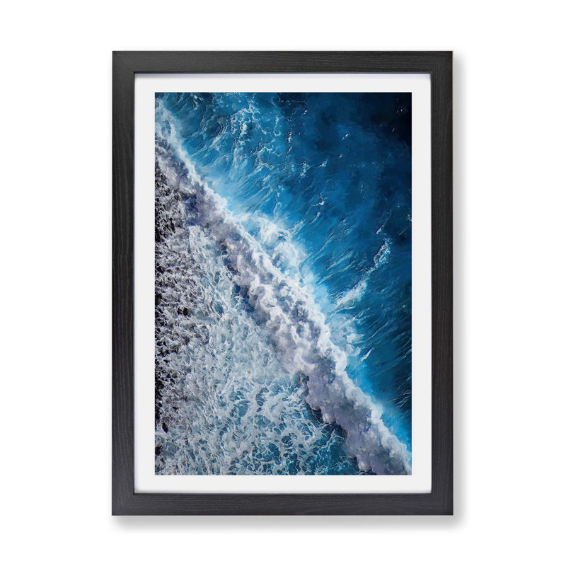The Beauty Of The Ocean - Single Picture Frame Painting, 24cm H x 33cm W x 2cm D, Black