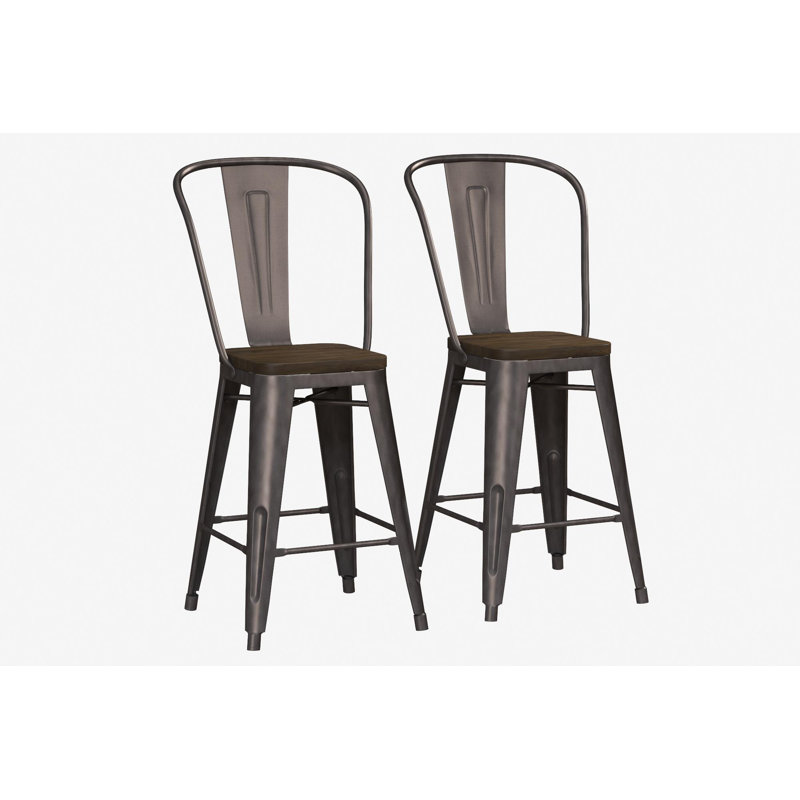North Andover Bar Stool, Bronze, Counter Stool (23.5” Seat Height)