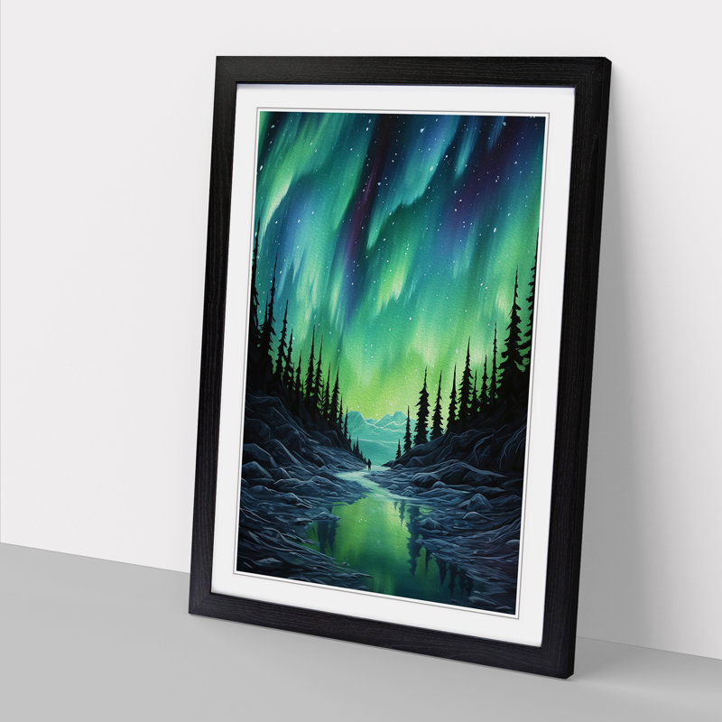 Single Picture Frame Print on Wood, Black Framed, 34cm H x 25cm W