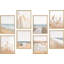 Coastal Reeds Plant Beach Ocean Nature Landscape Prints Pampas Grass, reproduction d'art encadrée sur papier, 8 pièces-92574336-92574339