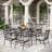 Argyri 6 - Person Patio Dining Set with Rectangular Table , Cushions Included