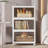  3 Pack Canas Plastic Foldable Stackable Storage Bin Double Door With Lids And Wheels Display Case Showcase Closet Rectangle Box Organizers And Storage For Electronics, Clothes, Toys-2137217201