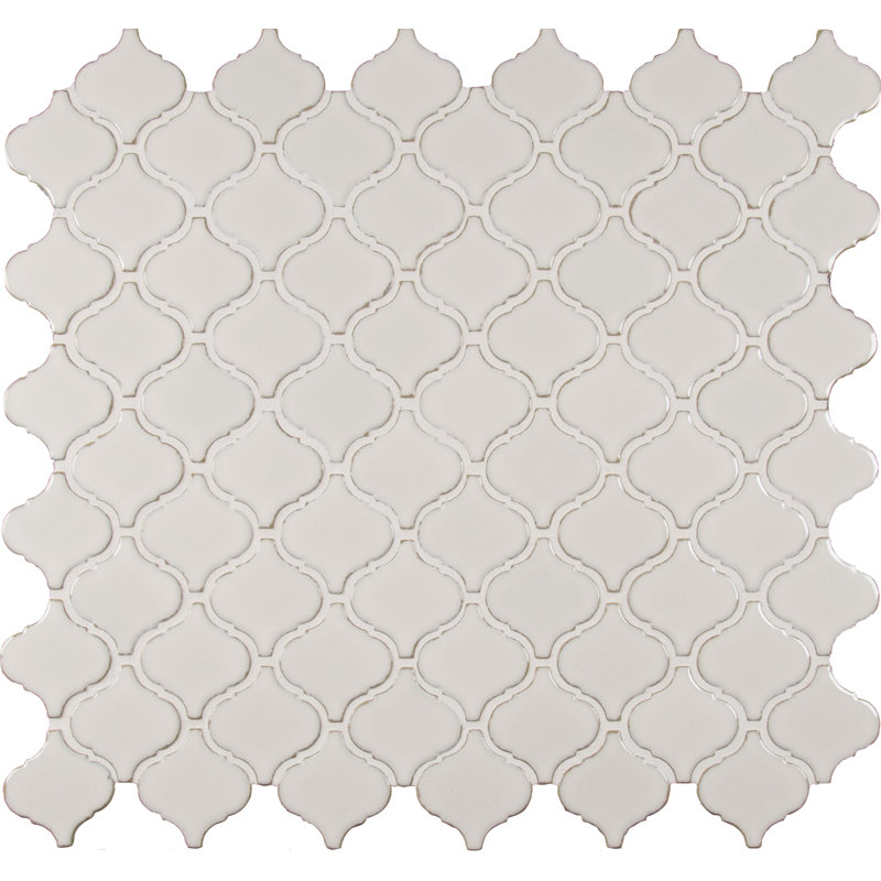 Marabella Lantern 12 in. x 12 in. Glossy Porcelain Mosaic Floor and Wall Tile