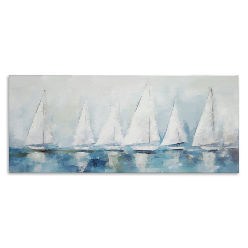 «Nautical Sailing Fleet», art mural par Ziwei Li, H 10 po x l 24 po