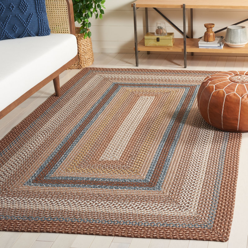 Tapis performance géométrique tissé à la main et lavable à la machine Liptak, Rectangle 4 pi x 6 pi