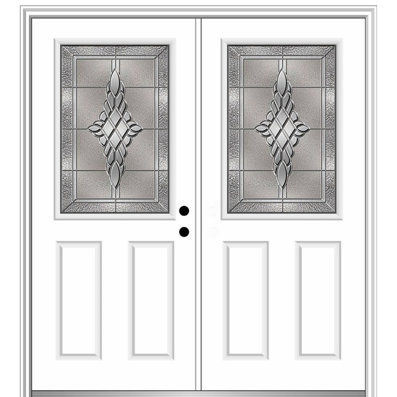 Porte d'entrée avant en fibre de verre Grace, H 82,25 po x L 66 po, Ouverture vers la gauche