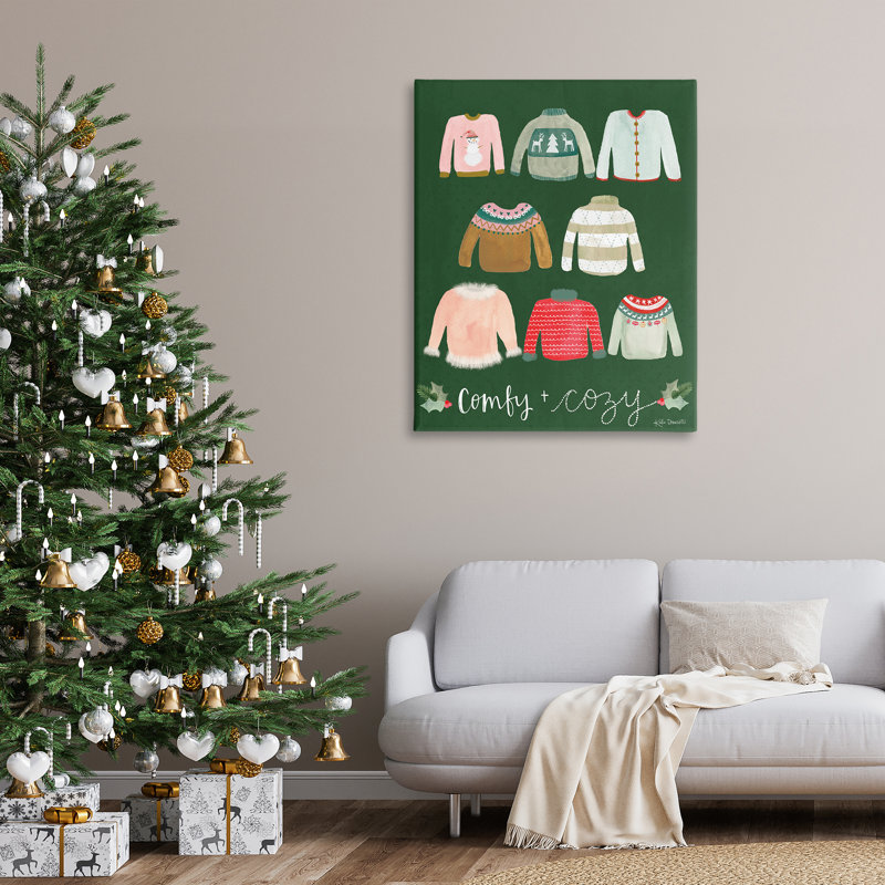 "Comfy & Cozy Swillers", art mural sur toile par Katie Doucette, H 48 po x l 36 po