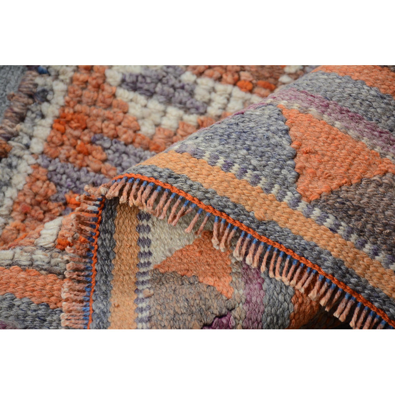 Tapis brun antique, tapis de cuisine, tapis turc, tapis rétro, tapis de couloir 2,8 x 11,4 pi