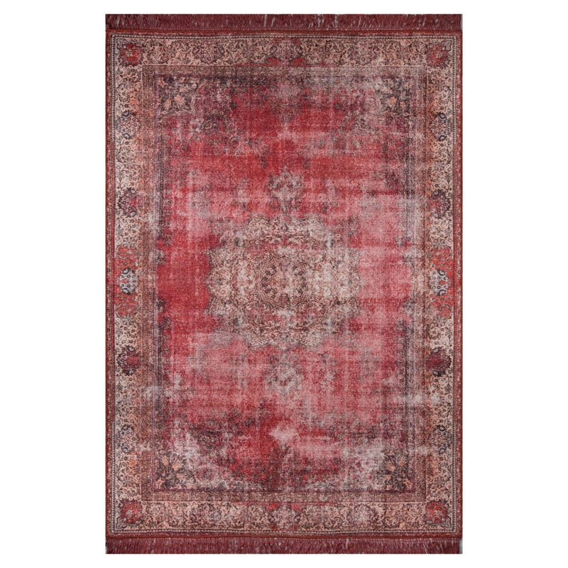 Luxurious Machine Washable Carpet, 100% Polyester, 7.5 x 10.8 Feet | Pile Height: 0.2 Inches, 1850 g/m² | Recycled Poly Cotton Underside, Easy Care, Perfect for Living Room & Bedroom, Soft & Durable Design