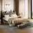Queen Bed Frame, Dark Green