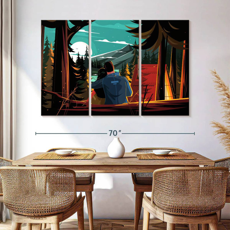 Hardie Camping Couple, 42" H x 65" W