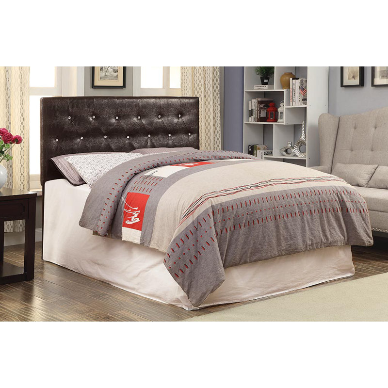 Tête de lit tapissier Sarina, Double / Grand, Brun