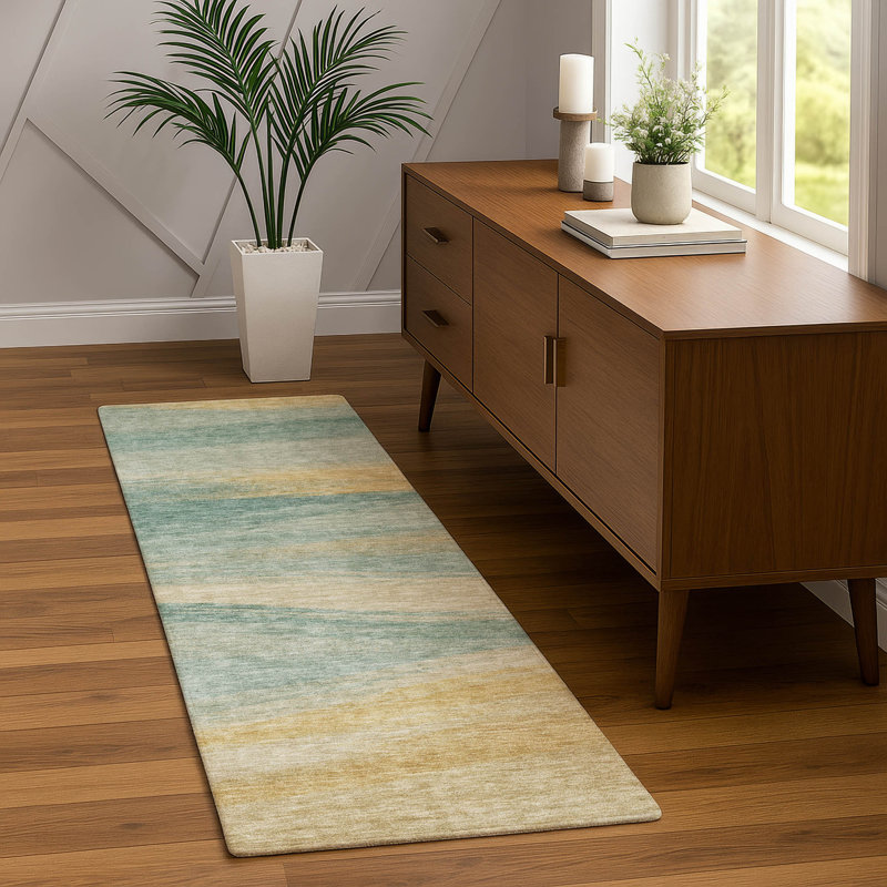 Rug, Teal, 2'3" x 7'6" Runner