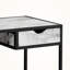 Bureau d'ordinateur 1 tiroir à finition blanche Geneva avec pieds en métal noir H 29,76 po x l 42 po x P 19,83 po Geneva