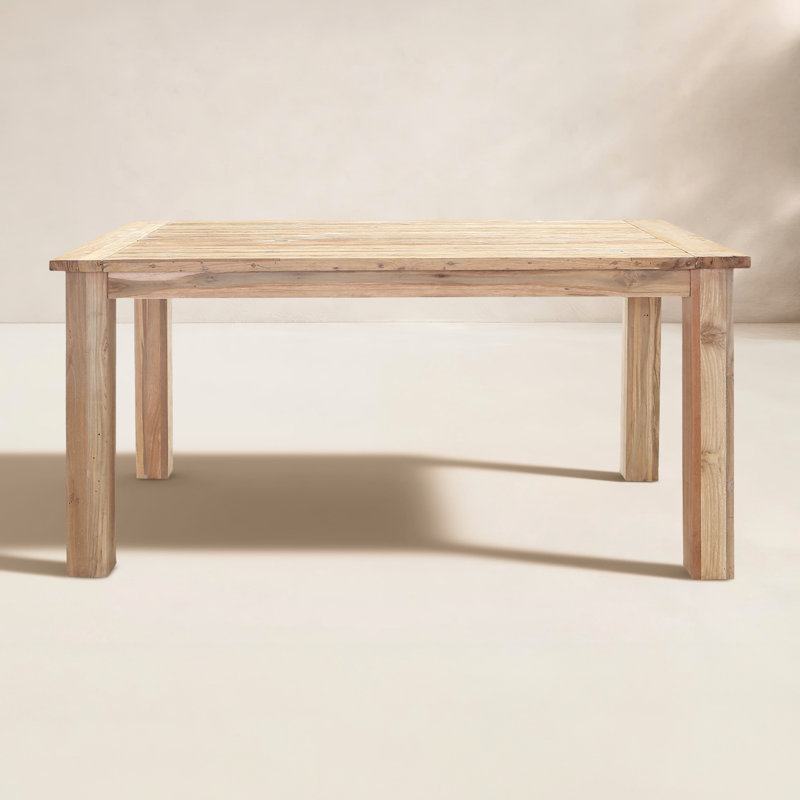 Morones 94" Teak Wood Dining Table, 35.4" W x 63" L x 30.3" H