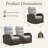 Oversized Wicker Outdoor Reclining Loveseat Sofa Set, 2-seater Recliner Couch With Storage & Cup Holder-995971934-995971935