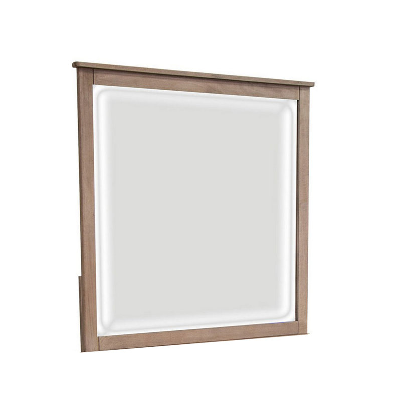 Solid Wood Rectangle Wall Mirror