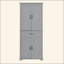 Armoire de rangement de salle de bain avec portes et tiroir, plusieurs espaces de rangement, tablette réglable-1621057015