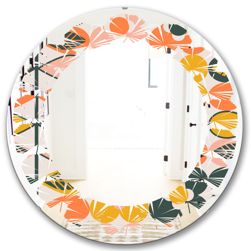 Miroir mural Leaves Botanical Design II, H 31,5 po x l po