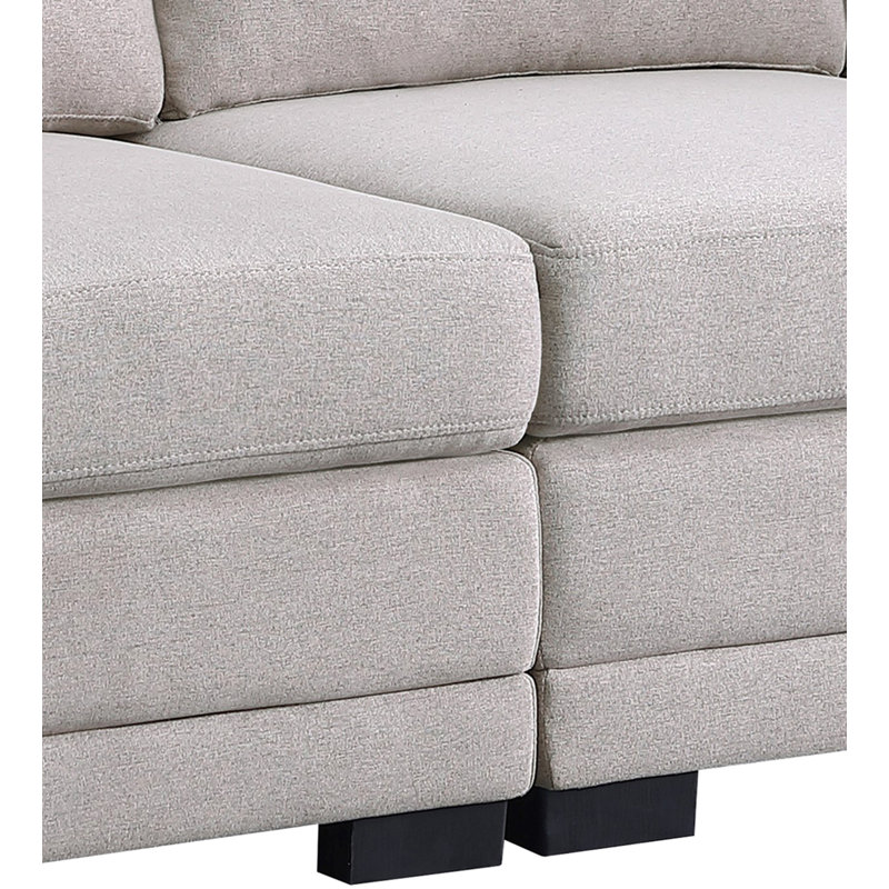 Causeuse en lin gris clair 70,5 po Kristin